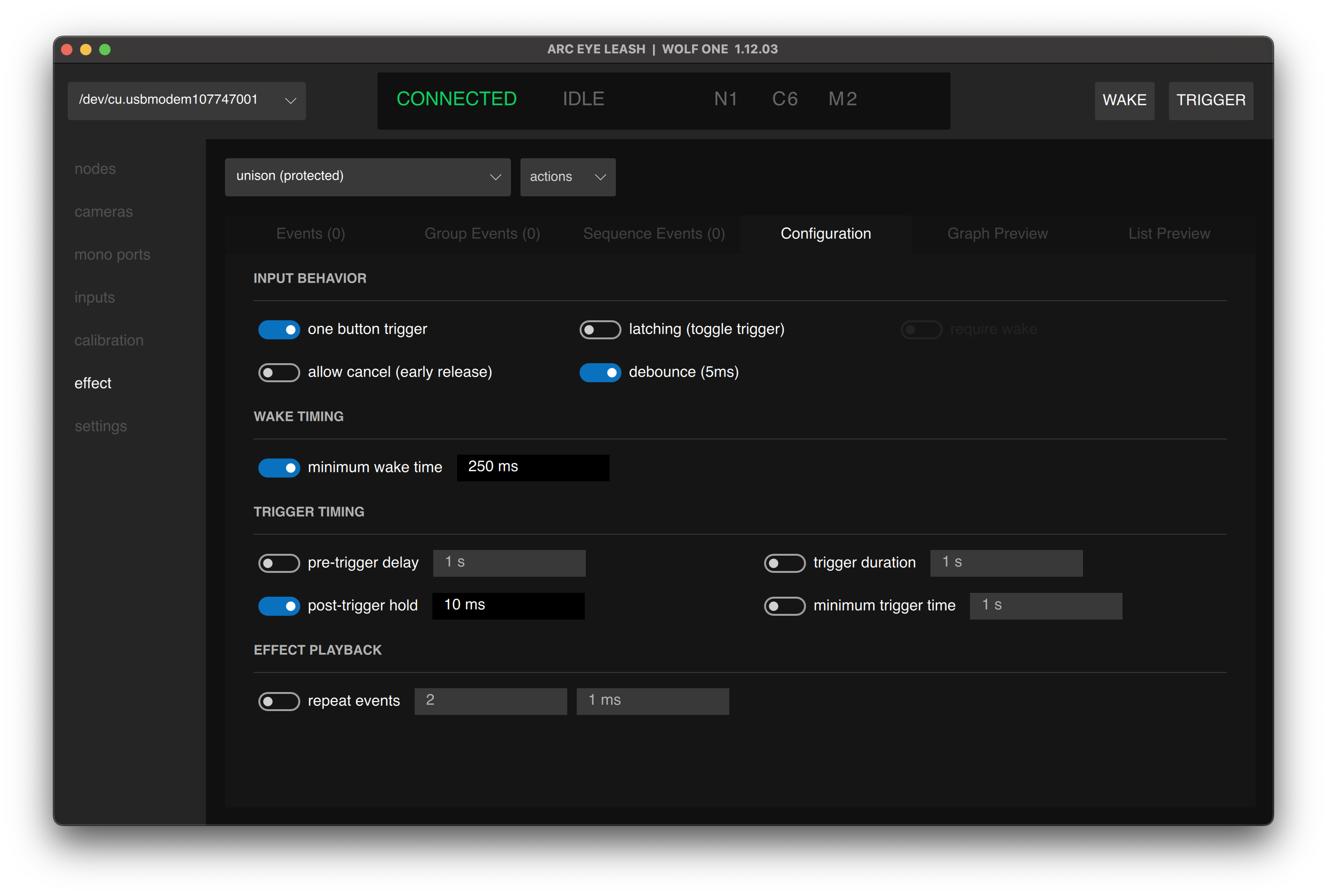 Recommended configuration